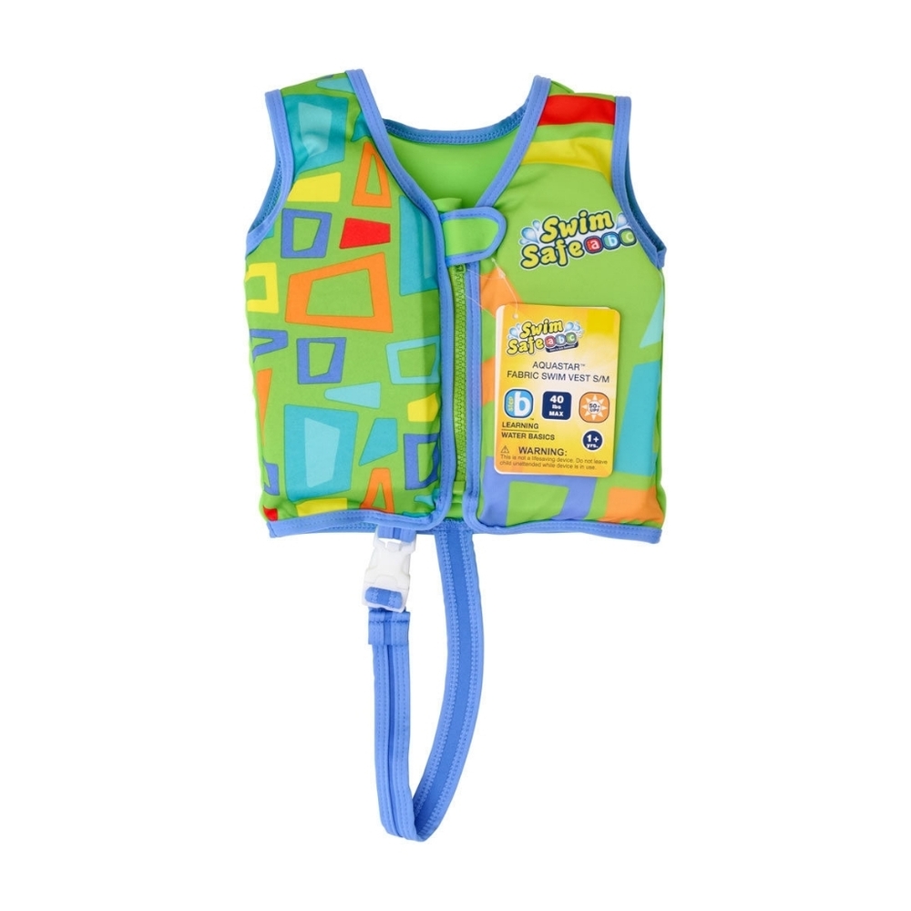 NEW Swim Safe ABC Kid's Aquastar Fabric Swim Vest Toddler Child UPF 50 Float